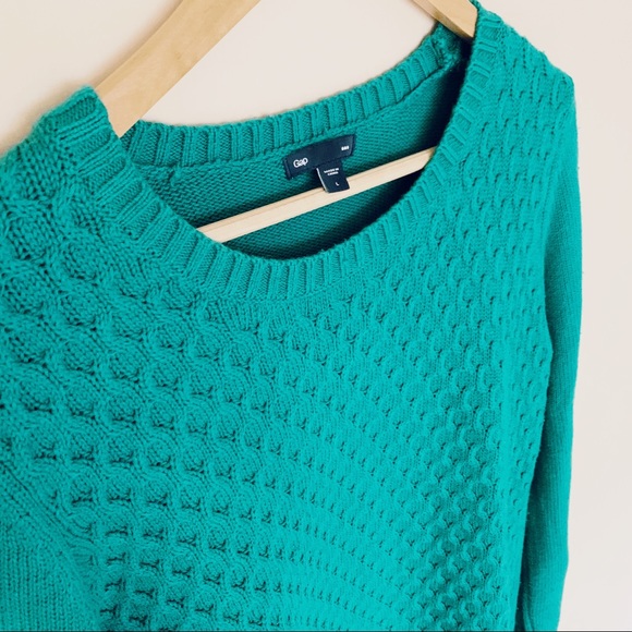 GAP Green Sweater Crew neck - Picture 5 of 7